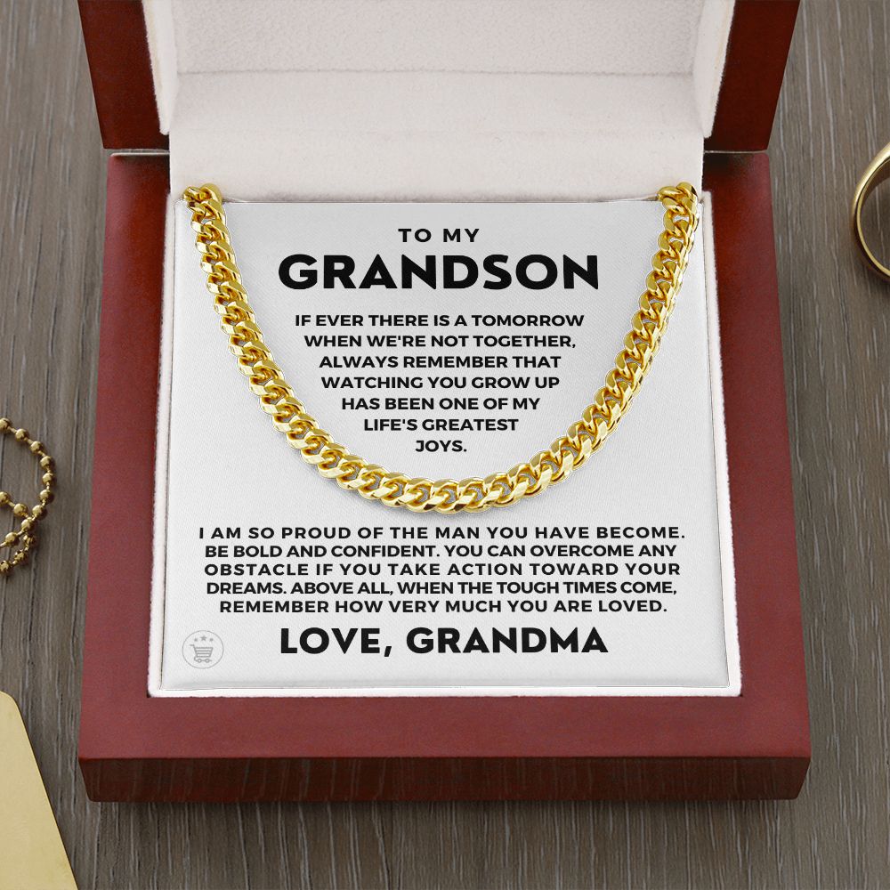 Grandson Gift from Grandma | So Proud Cuban Link Chain 0602T2