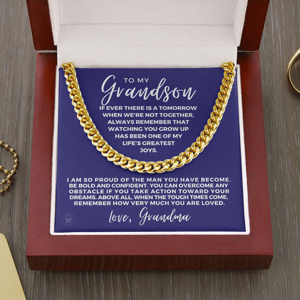 Grandson Gift from Grandma | So Proud Cuban Link Chain 0602T6