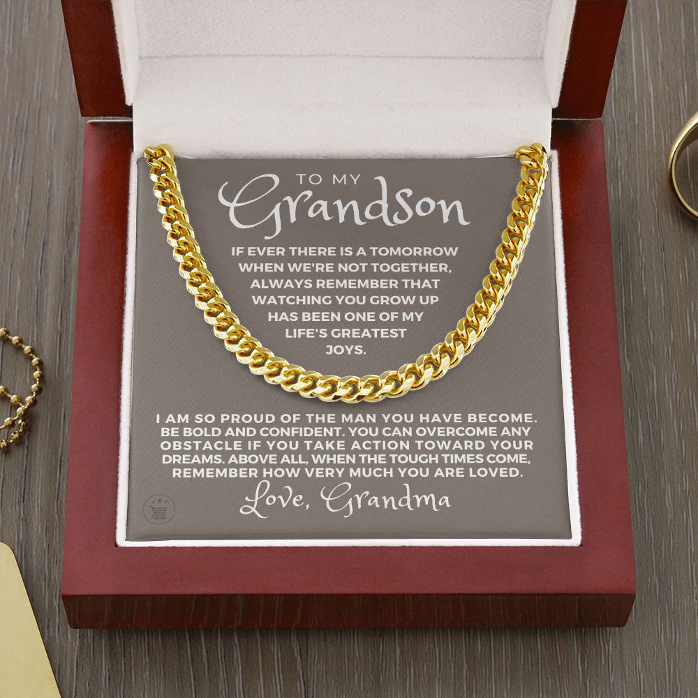 Grandson Gift from Grandma | So Proud Cuban Link Chain 0602T7