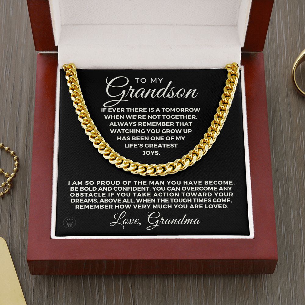 Grandson Gift from Grandma | So Proud Cuban Link Chain 0602T5