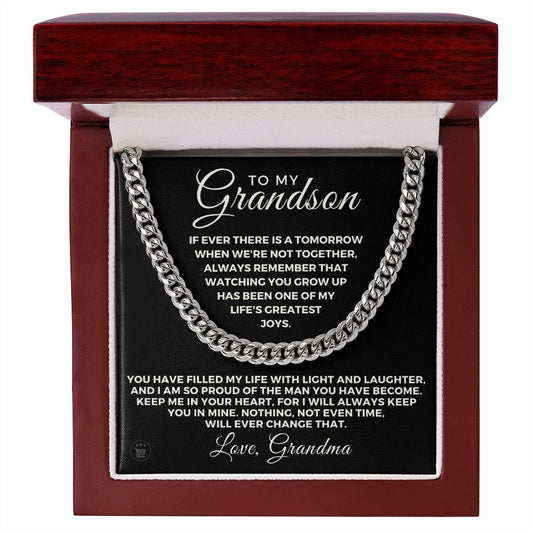 Grandson Gift from Grandma | In Your Heart Cuban Link Chain 0618T5