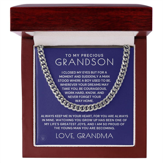 Grandson Gift from Grandma | Your Way Home Cuban Link Chain 0613T14