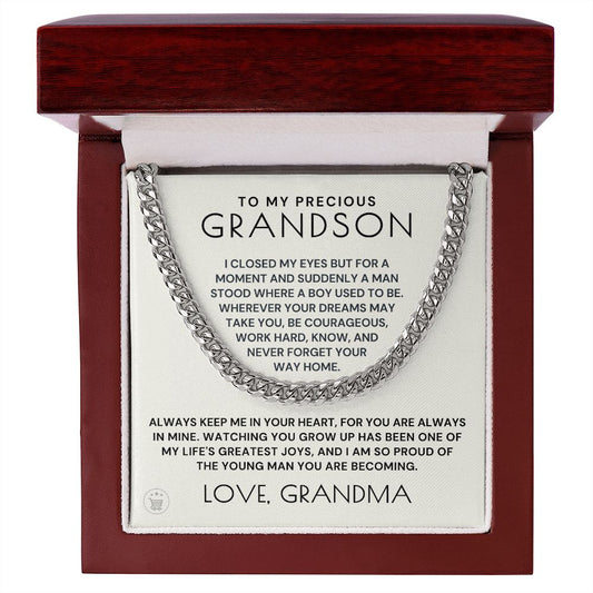 Grandson Gift from Grandma | Your Way Home Cuban Link Chain 0613T3