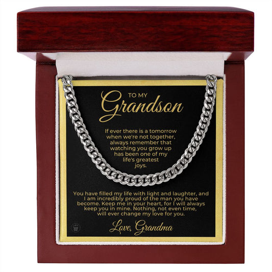 Grandson Gift from Grandma | In Your Heart Cuban Link Chain 0617T11