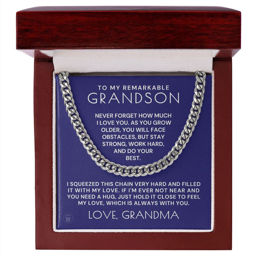 Grandson Gift from Grandma | Best Things Cuban Link Chain 0614T14