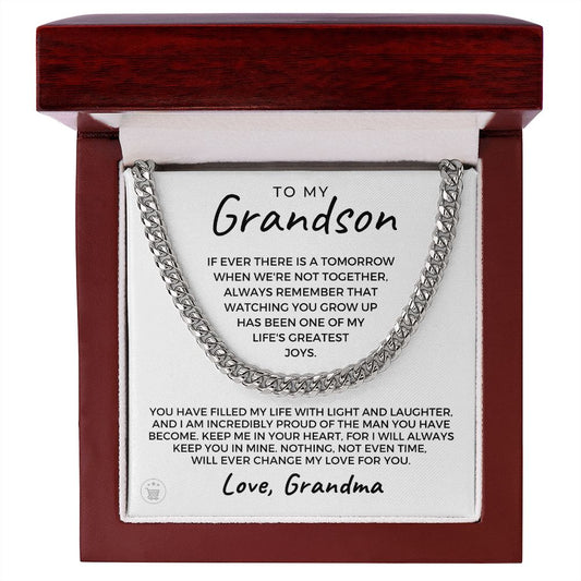Grandson Gift from Grandma | In Your Heart Cuban Link Chain 0617T18