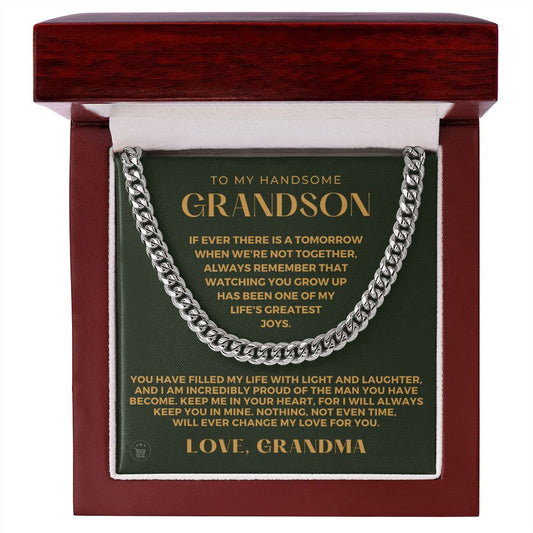 Grandson Gift from Grandma | In Your Heart Cuban Link Chain 0617T13