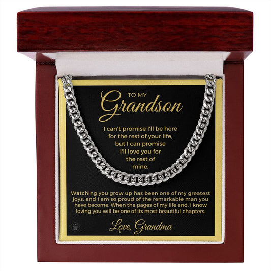 Grandson Gift from Grandma | Greatest Joys Cuban Link Chain 0616T11