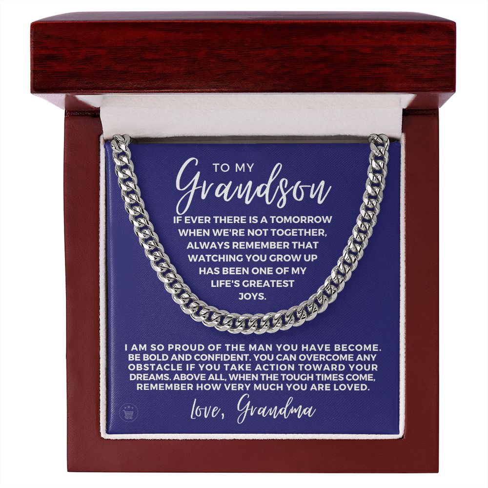 Grandson Gift from Grandma | So Proud Cuban Link Chain 0602T6