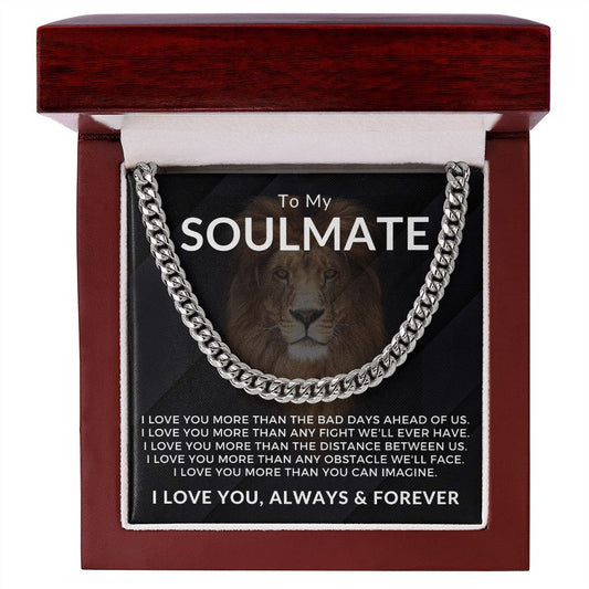 Soulmate Gift | Love You More Cuban Link Chain 0784T1C