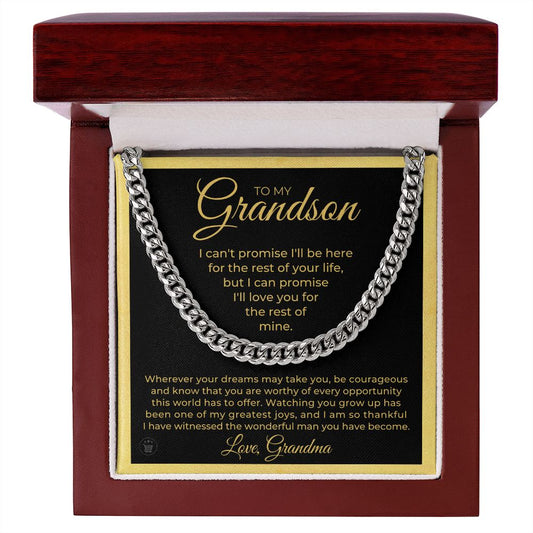 Grandson Gift from Grandma | Greatest Joys Cuban Link Chain 0603T11