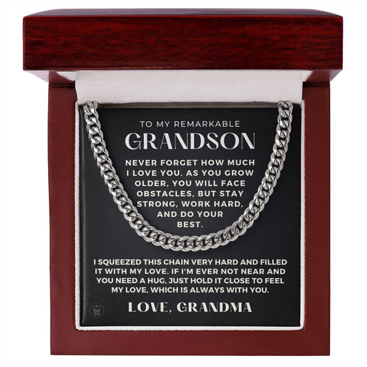 Grandson Gift from Grandma | Best Things Cuban Link Chain 0614T4