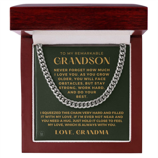 Grandson Gift from Grandma | Best Things Cuban Link Chain 0614T13