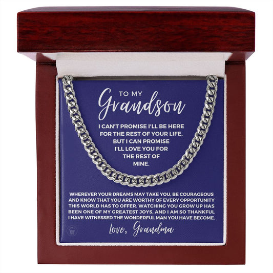 Grandson Gift from Grandma | Greatest Joys Cuban Link Chain 0603T6