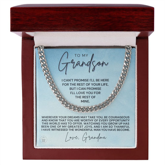 Grandson Gift from Grandma | Greatest Joys Cuban Link Chain 0603T10