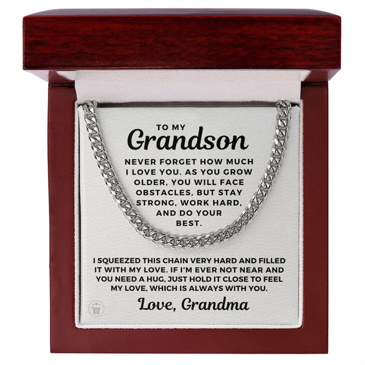 Grandson Gift from Grandma | Best Things Cuban Link Chain 0614T1