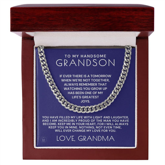 Grandson Gift from Grandma | In Your Heart Cuban Link Chain 0617T14