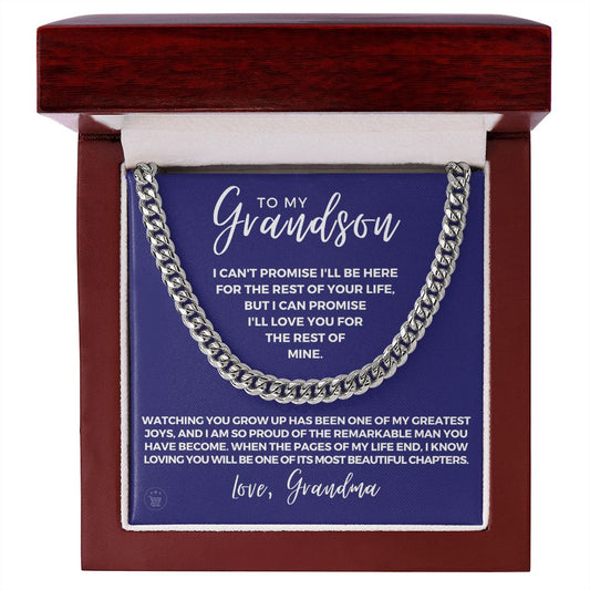 Grandson Gift from Grandma | Greatest Joys Cuban Link Chain 0616T6