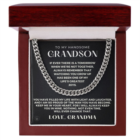 Grandson Gift from Grandma | In Your Heart Cuban Link Chain 0618T4