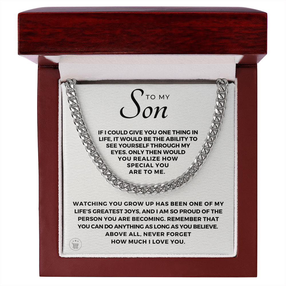 Gift for Adult Son From Mom | Special Cuban Link Chain 0593T1