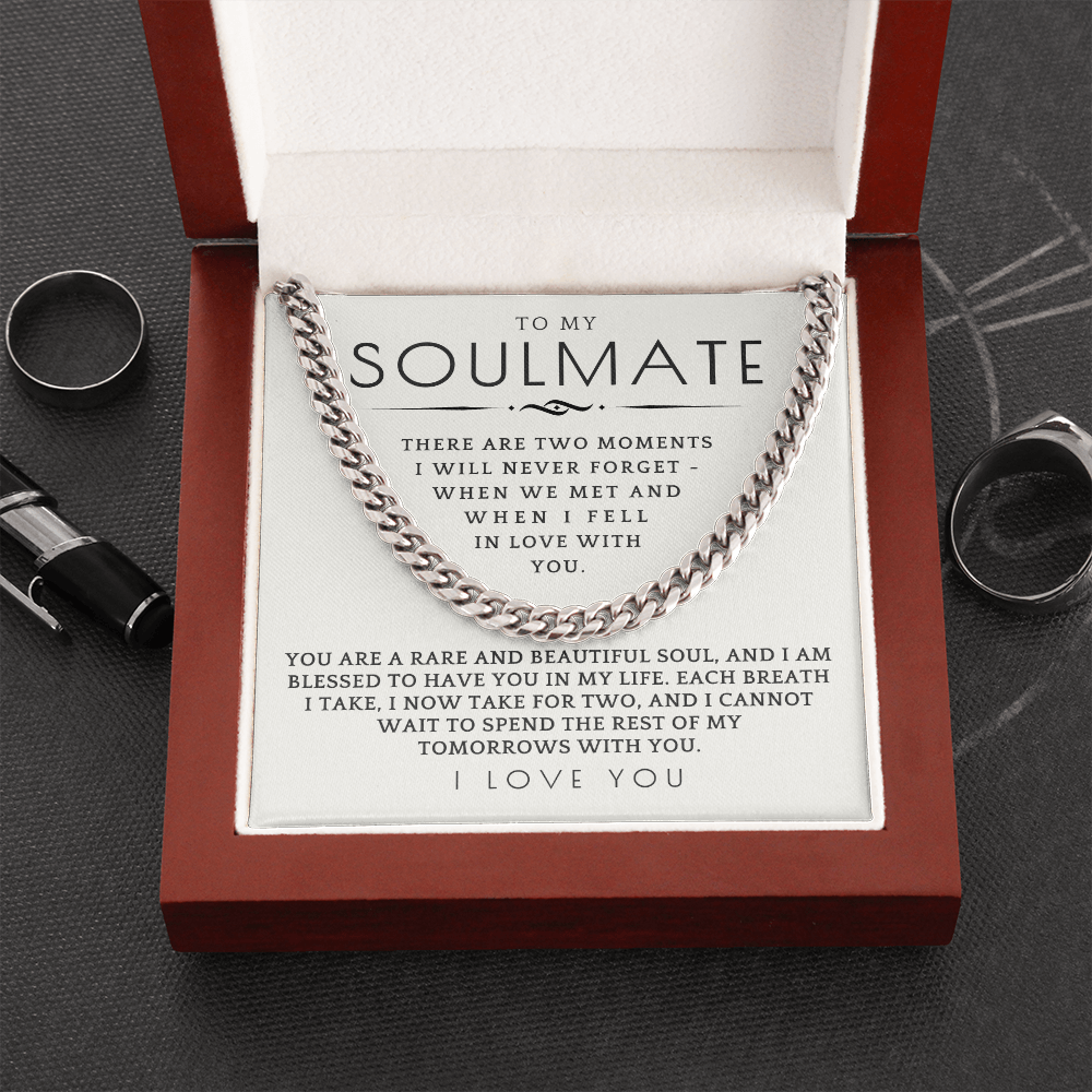 Soulmate Gift | Each Breath Cuban Link Chain 0571T4
