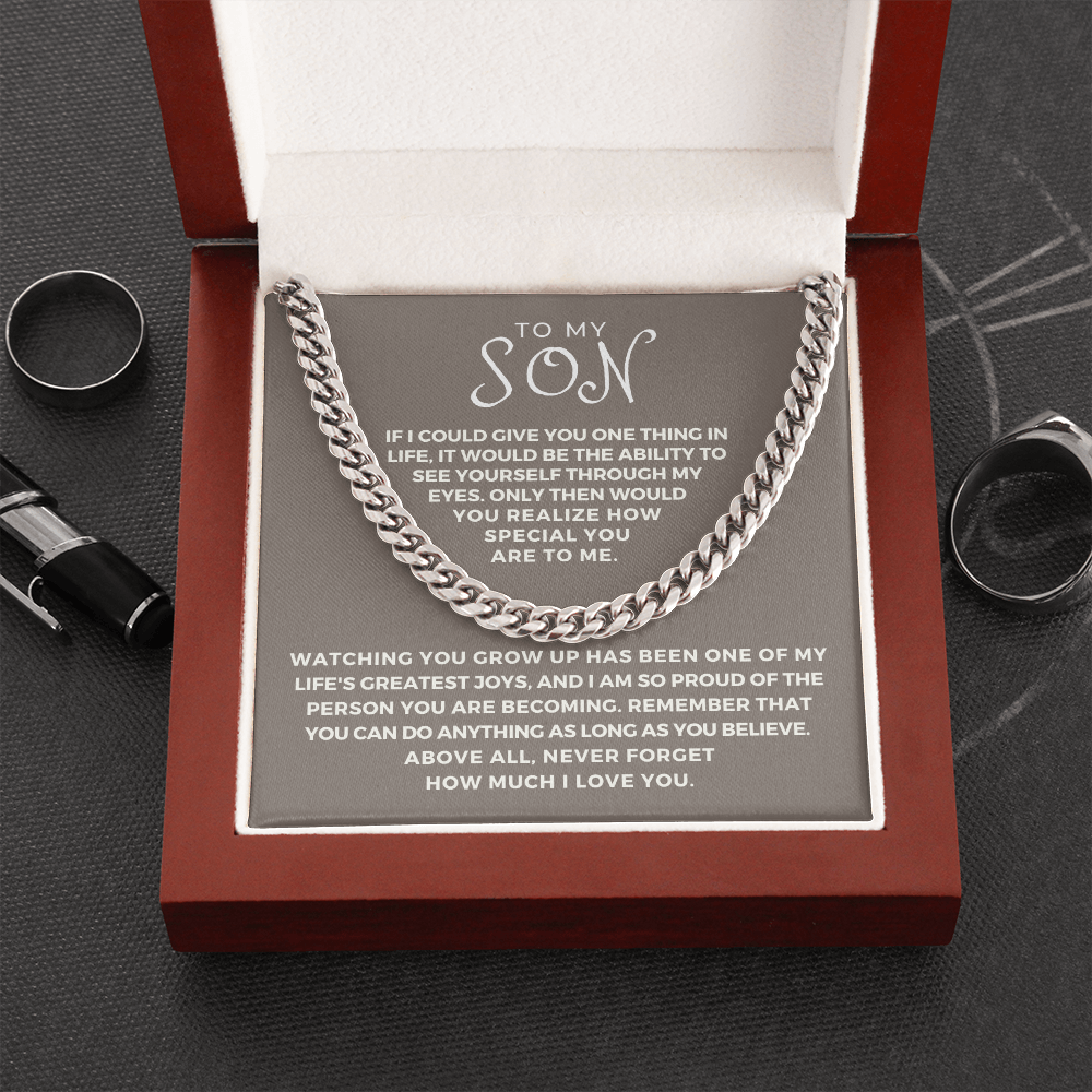 Gift for Adult Son From Mom | Special Cuban Link Chain 0593T7