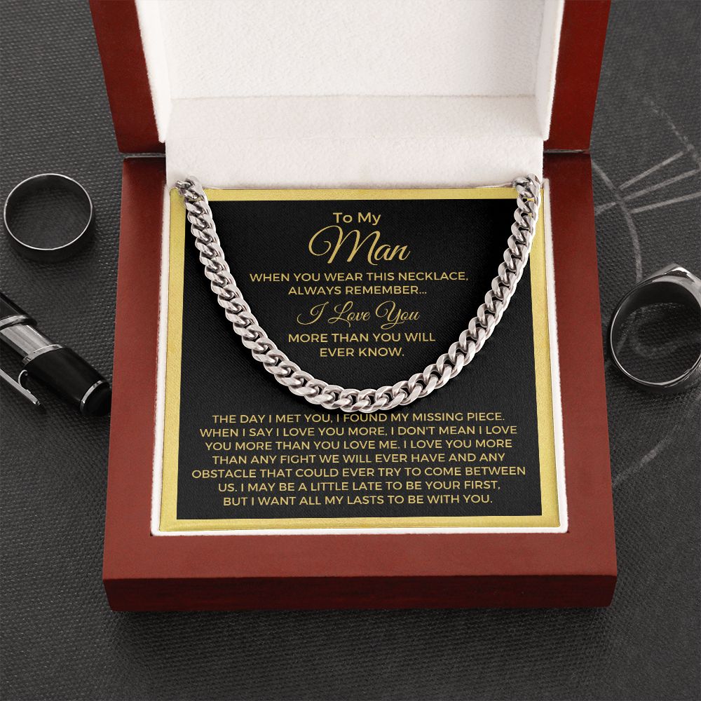 Soulmate Gift | To My Man Cuban Link Chain 0729T7C