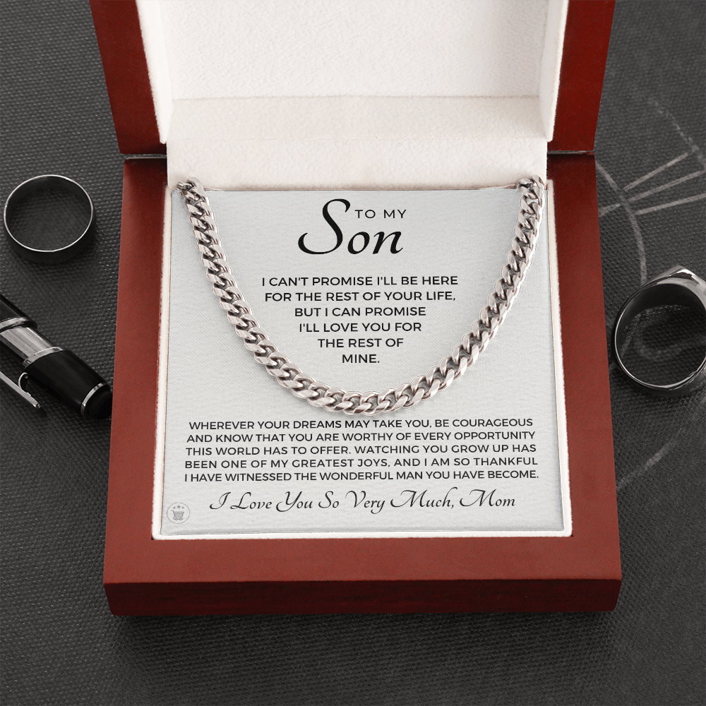 Gift for Adult Son From Mom | Greatest Joys Cuban Link Chain 0595T1