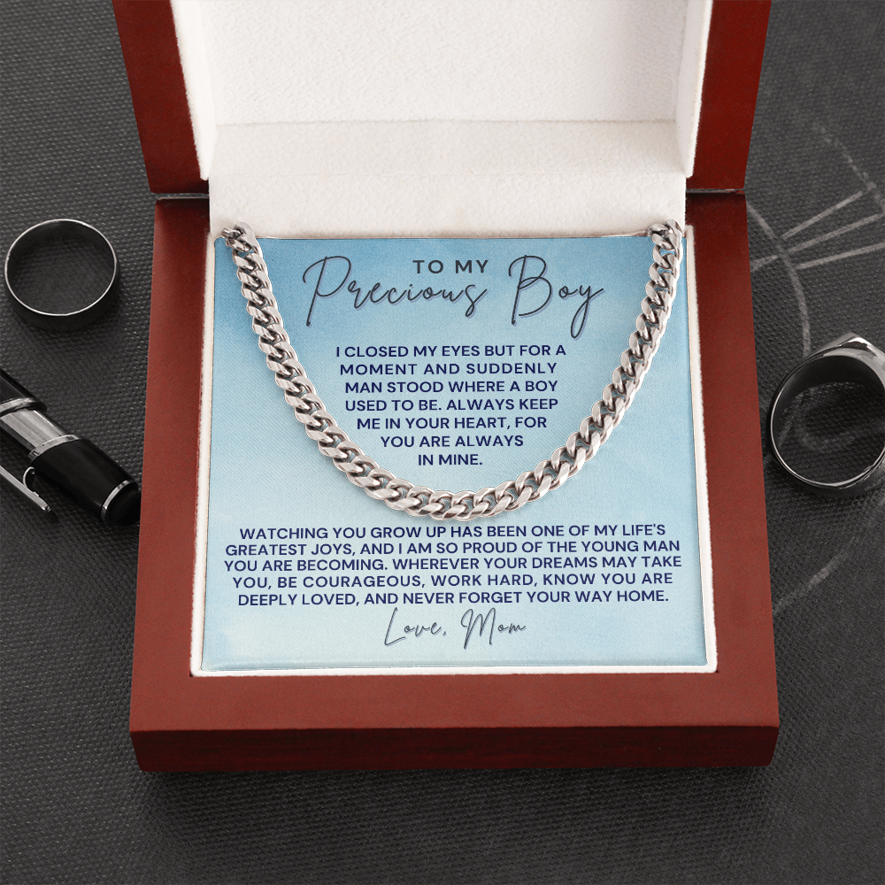 Gift for Adult Son From Mom | Your Way Home Cuban Link Chain 0597T10