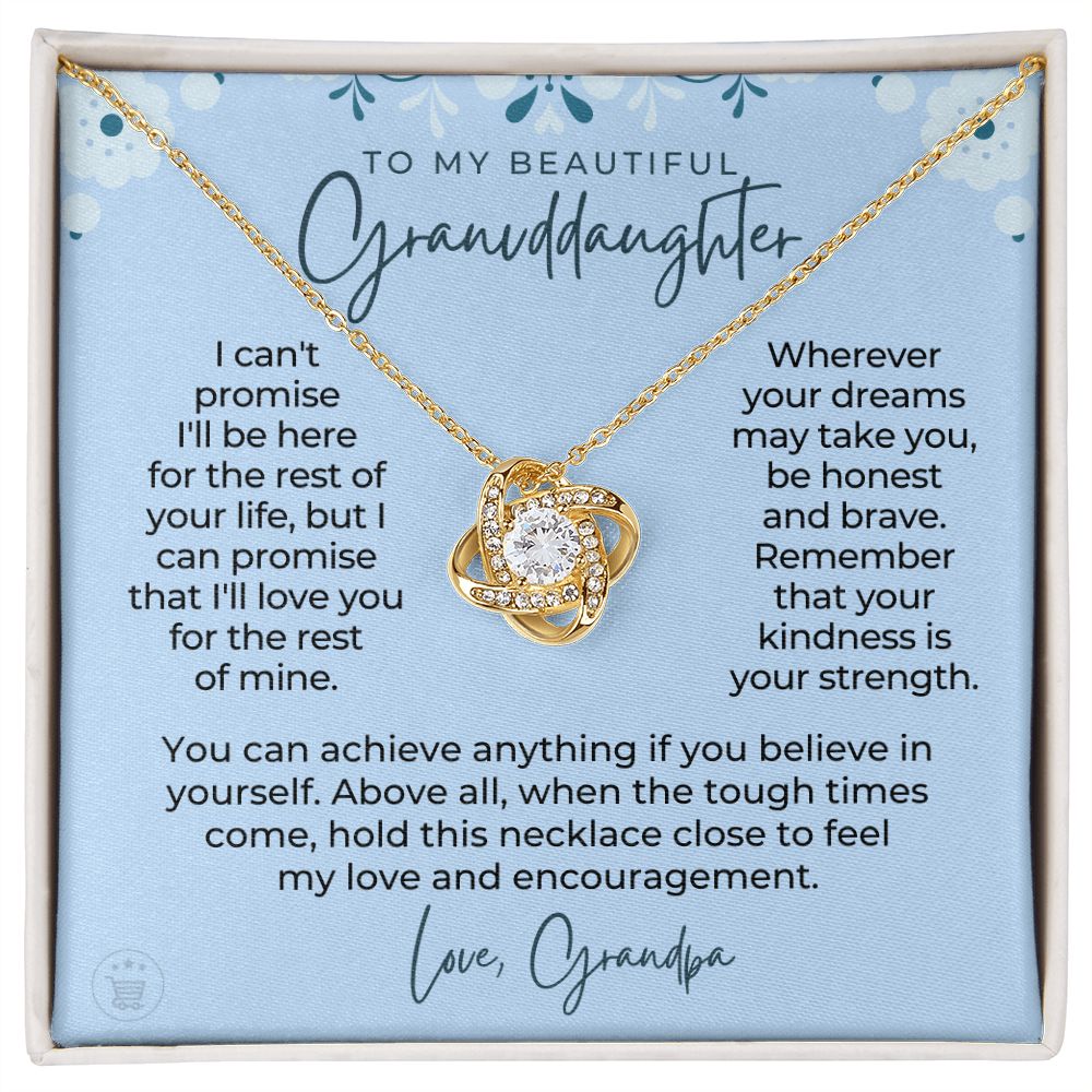Granddaughter Gift From Grandpa | My Promise Necklace 0690T12