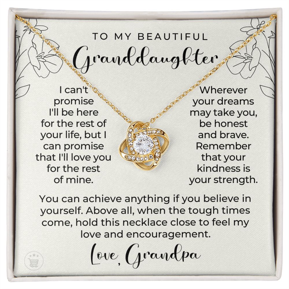 Granddaughter Gift From Grandpa | My Promise Necklace 0690T11
