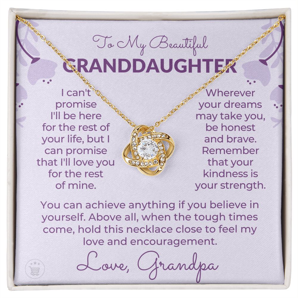 Granddaughter Gift From Grandpa | My Promise Necklace 0690T7