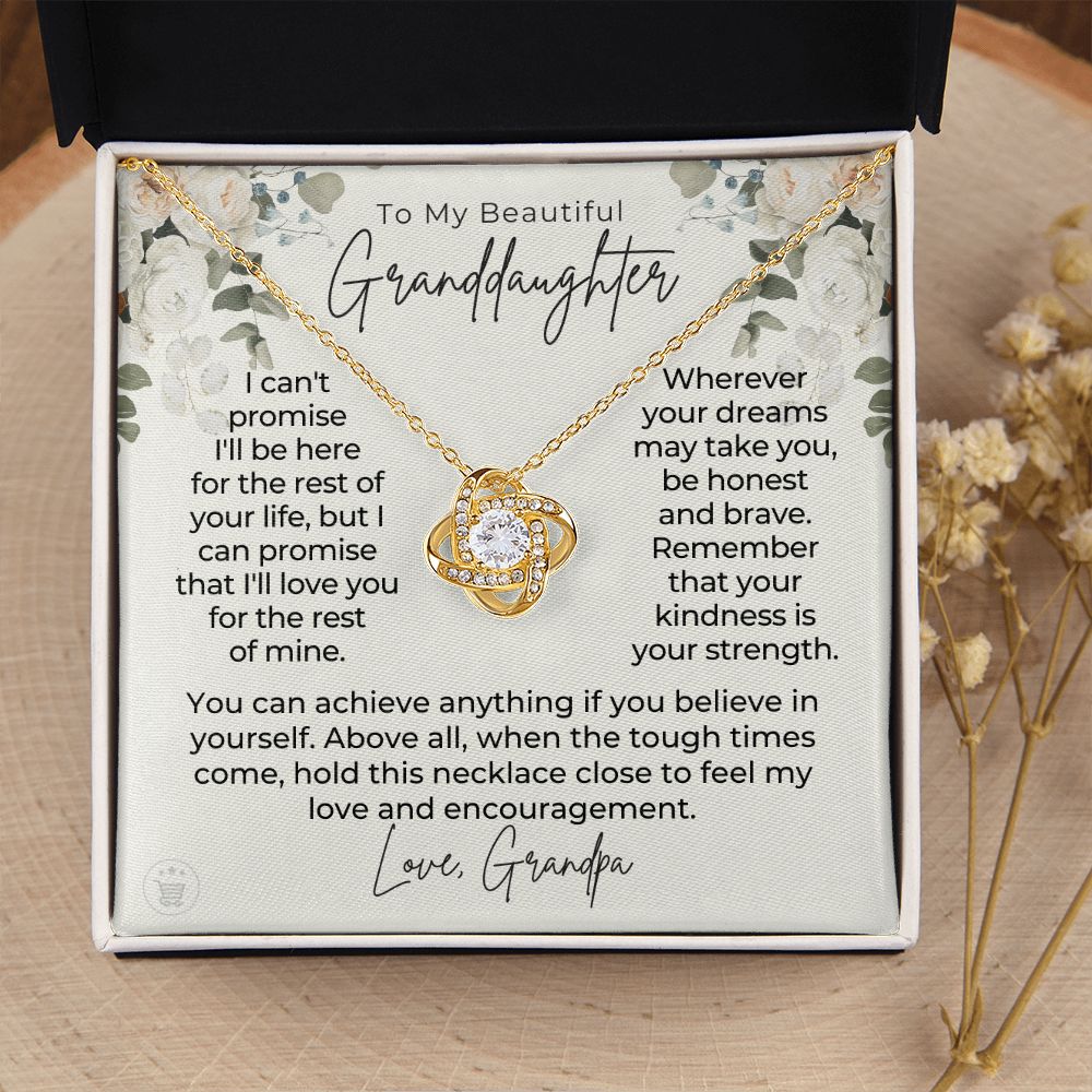Granddaughter Gift From Grandpa | My Promise Necklace 0690T9