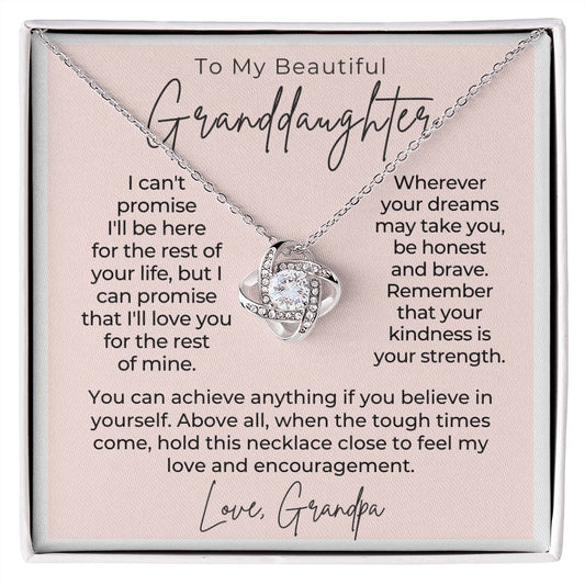 Granddaughter Gift From Grandpa | My Promise Necklace 0690T4