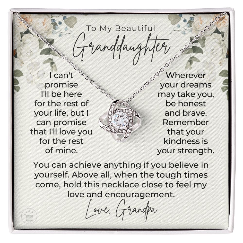 Granddaughter Gift From Grandpa | My Promise Necklace 0690T9