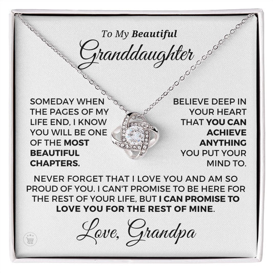 Granddaughter Gift From Grandpa | Promise Necklace 0707T2