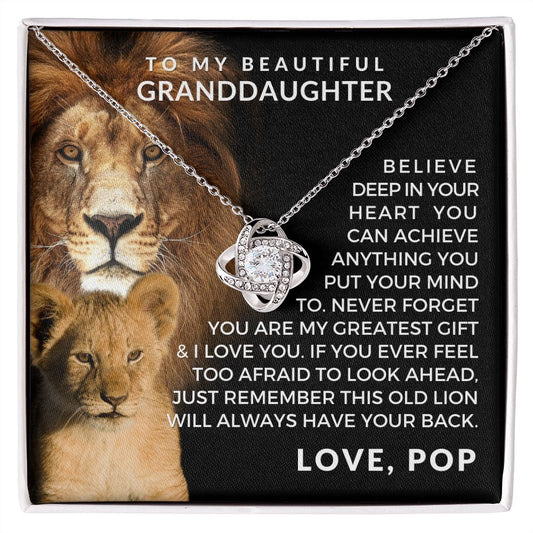Granddaughter Gift From Pop | Greatest Gift Necklace 0728T1