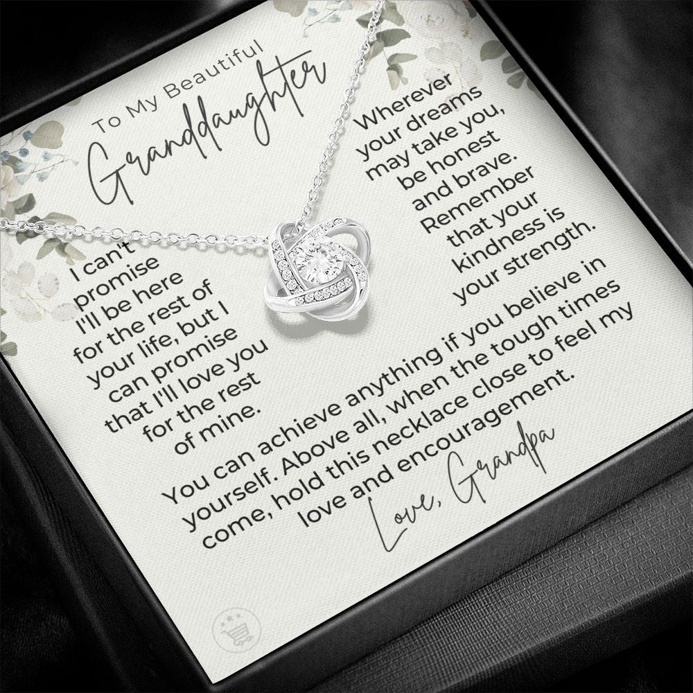 Granddaughter Gift From Grandpa | My Promise Necklace 0690T9