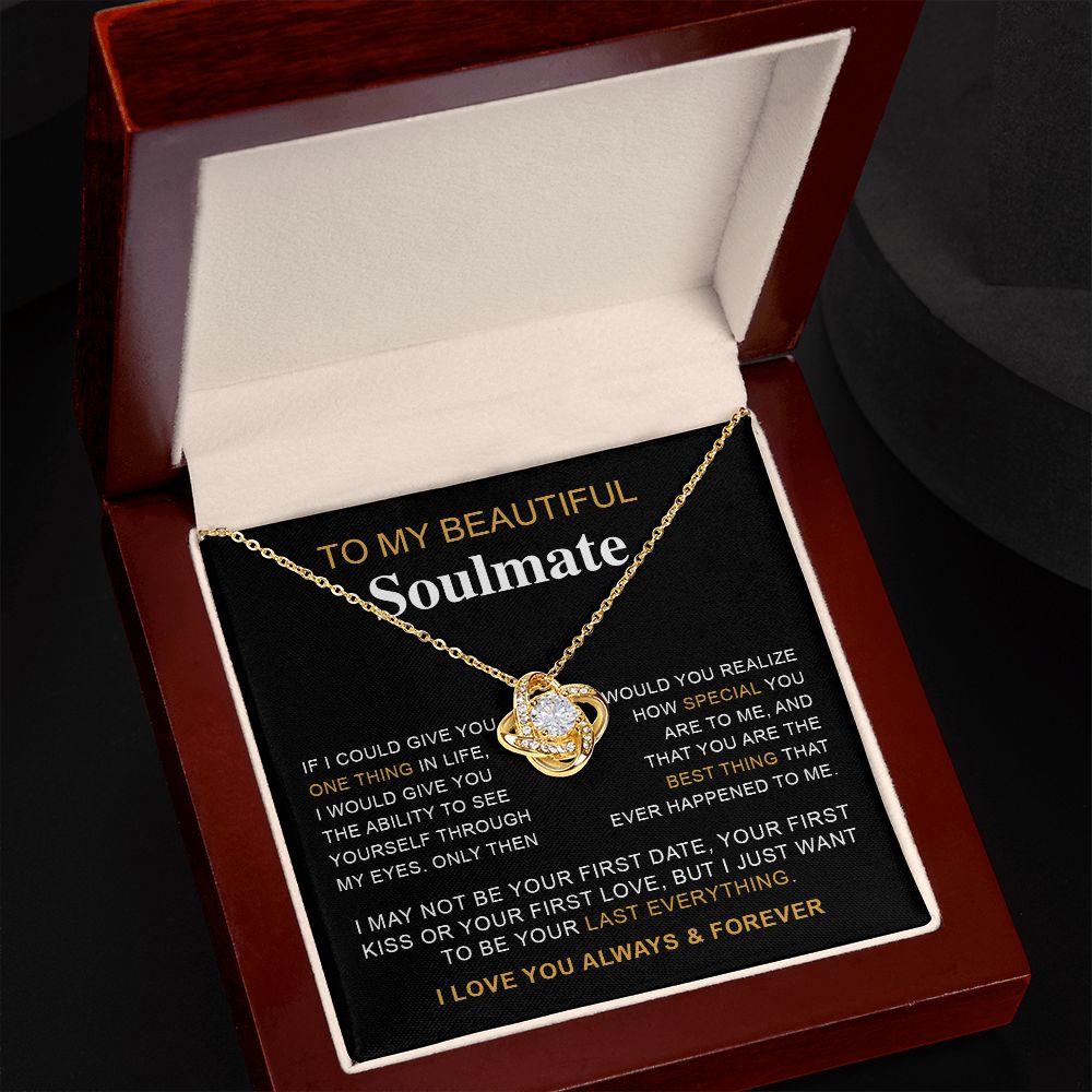 To My Beautiful Soulmate - Love Knot Necklace