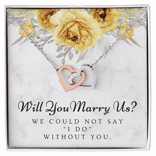 Officiant Proposal Gift | Marry Us Necklace 0589T1