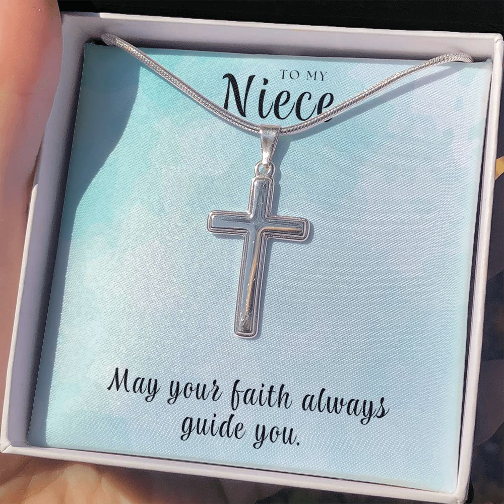 Christian Gift For Her | Niece Faith Cross Necklace 0813SSCN