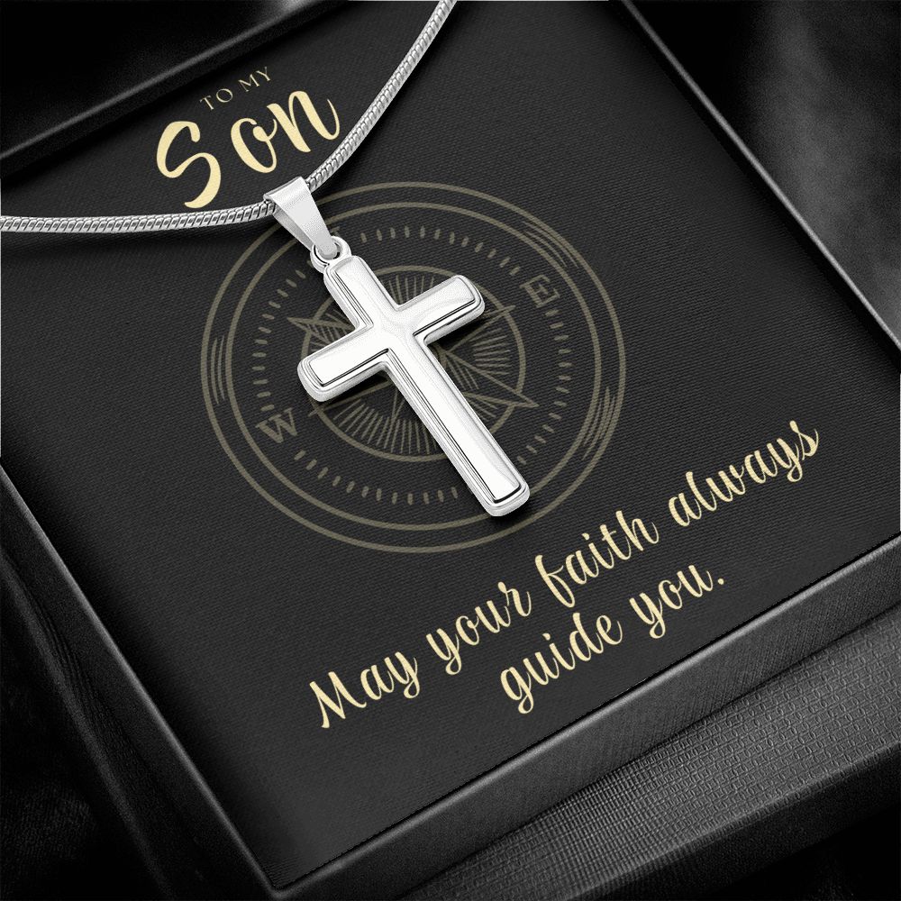Confirmation Gift For Boy | Faith Cross Necklace 0793SSCN