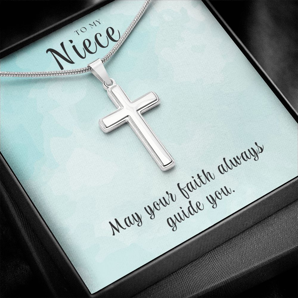 Christian Gift For Her | Niece Faith Cross Necklace 0813SSCN