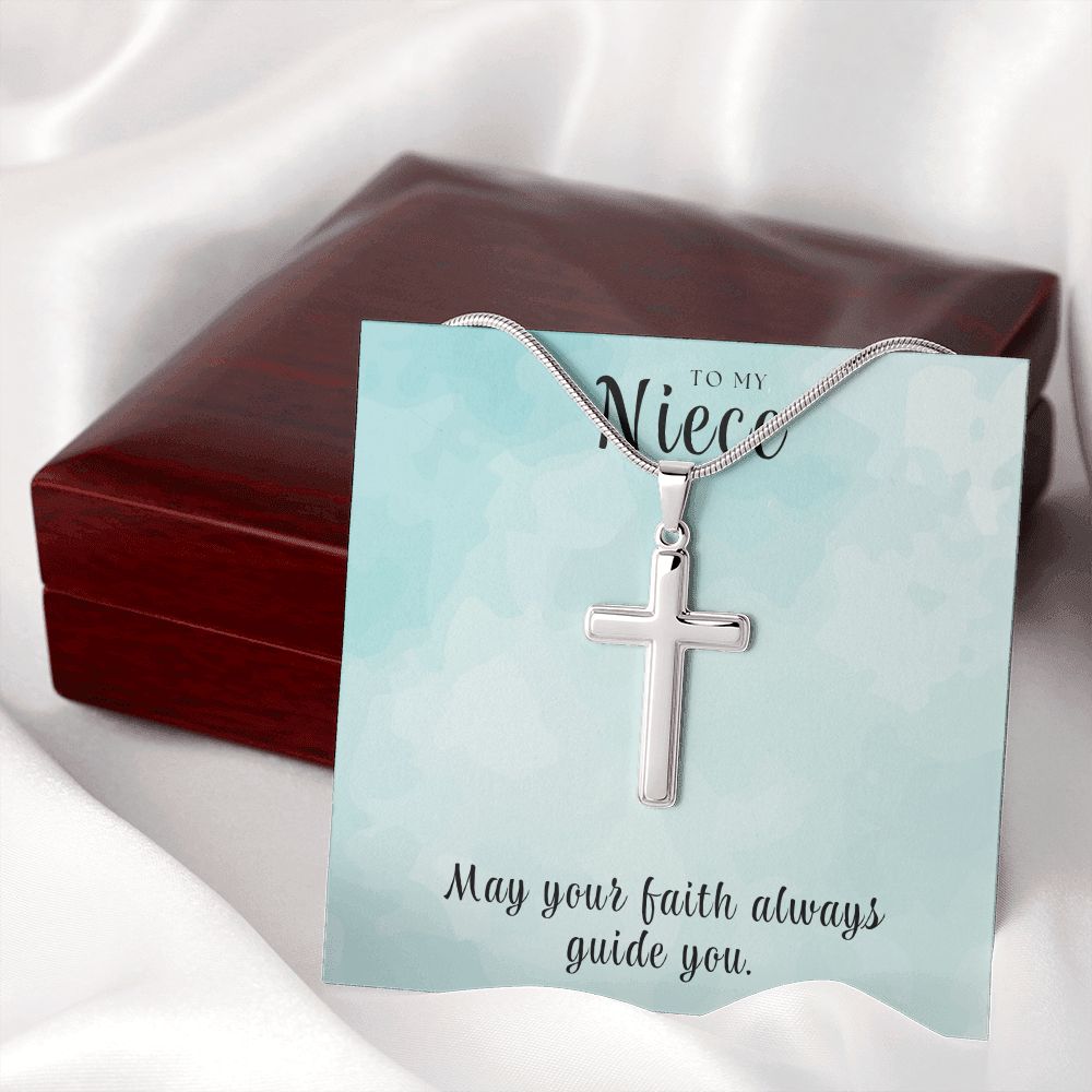 Christian Gift For Her | Niece Faith Cross Necklace 0813SSCN