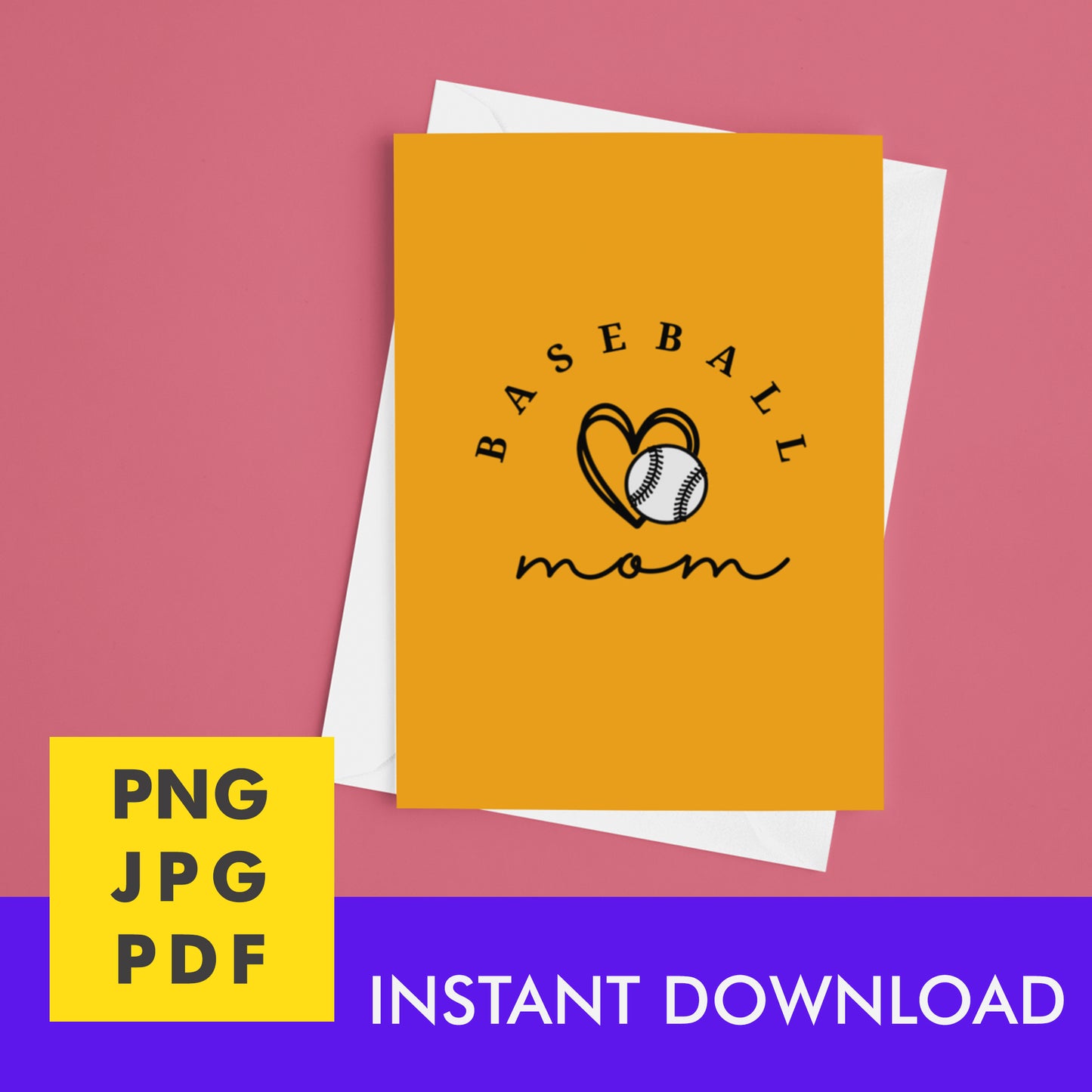 Digital Instant Download - Baseball Mom M06-4