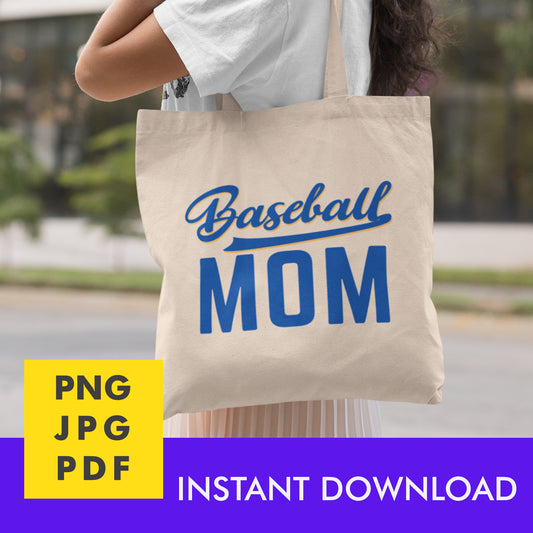 Digital Instant Download - Baseball Mom M06-1