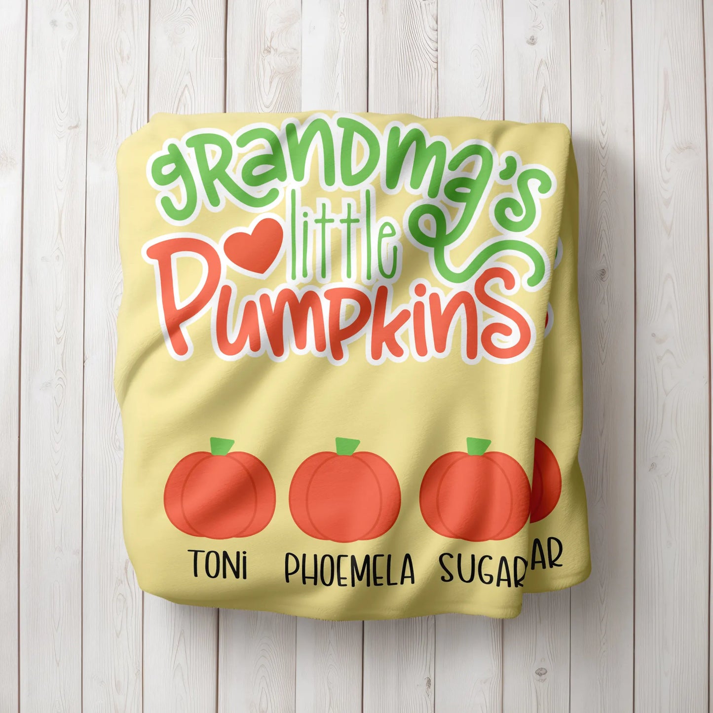 Personalized Gift | Custom Blanket For Grandmother | Grandma's Little Pumpkin BL-07