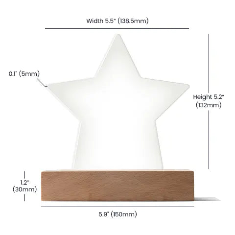 Personalized Christmas Gift | Custom Acrylic Star Plaque | Gift for Pet Owner STA-07