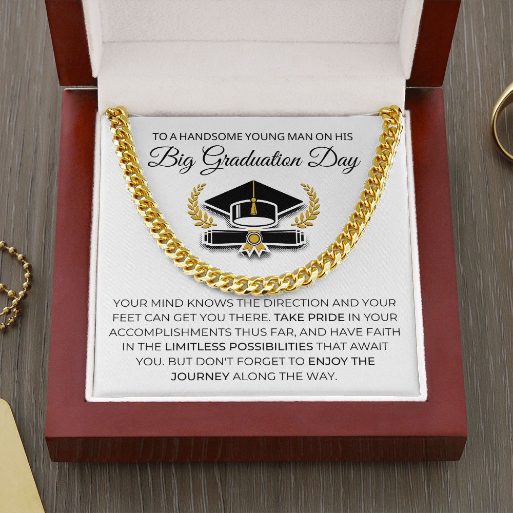 Graduation Gift For Him | Take Pride Cuban Link Chain 0843CT1