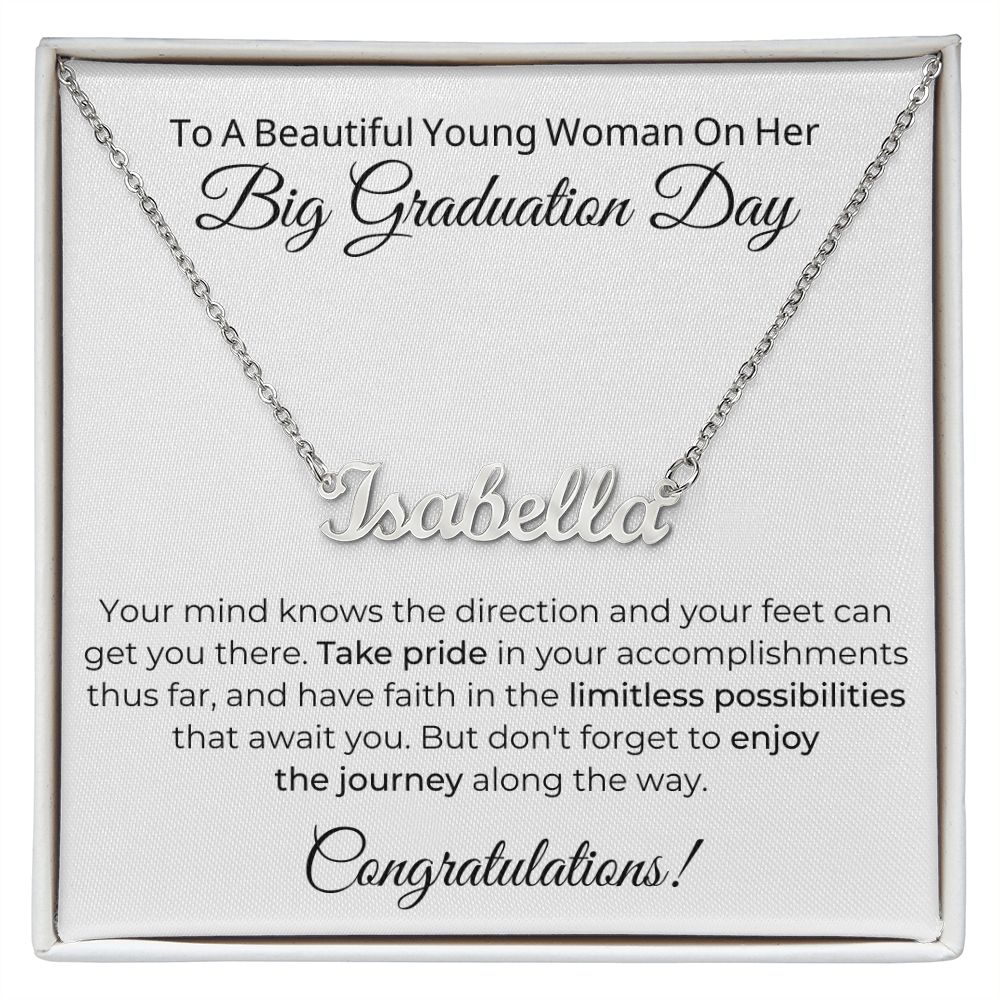 Graduation Gift For Her | Take Pride Name Necklace 0843NNT1